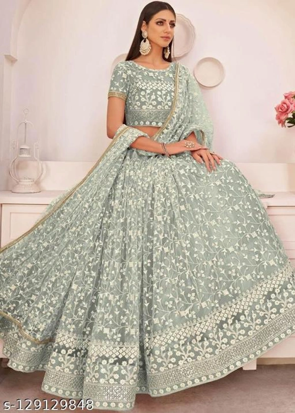 Women Beautiful Designer Lehenga For Wedding - Semi Stitched