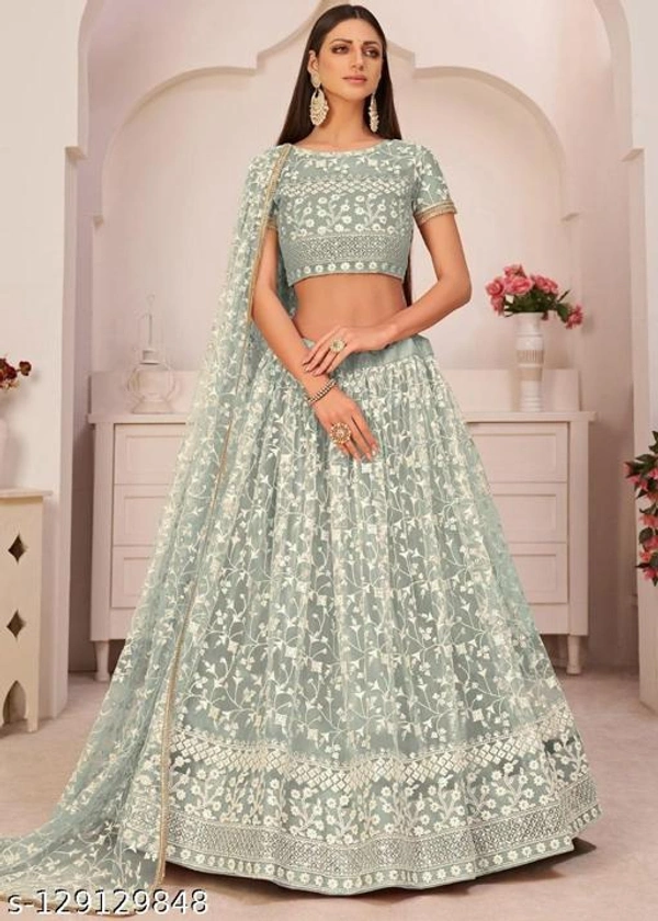 Women Beautiful Designer Lehenga For Wedding - Semi Stitched