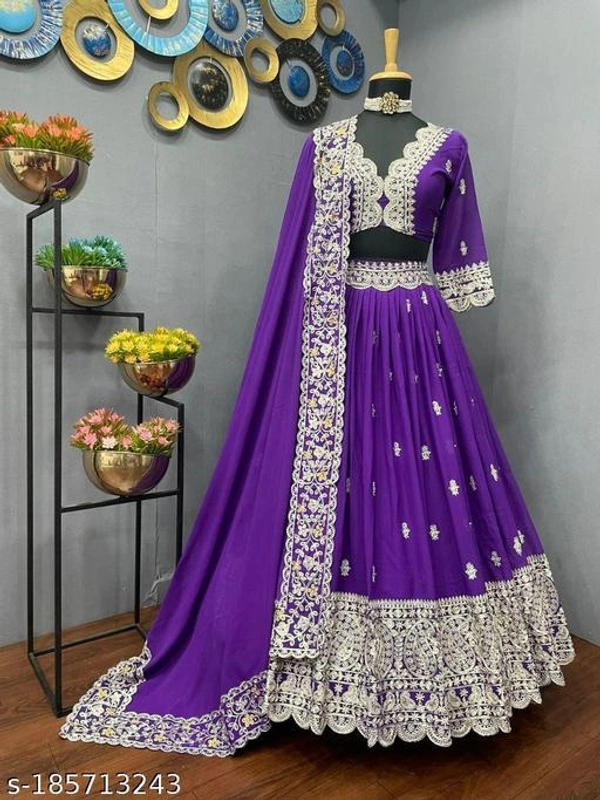 Women Beautiful Designer Lehenga For Wedding - Un Stritched