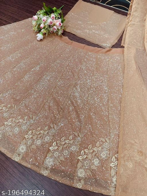 New Bridal Lehenga Saree For Wedding - Semi - Stitched