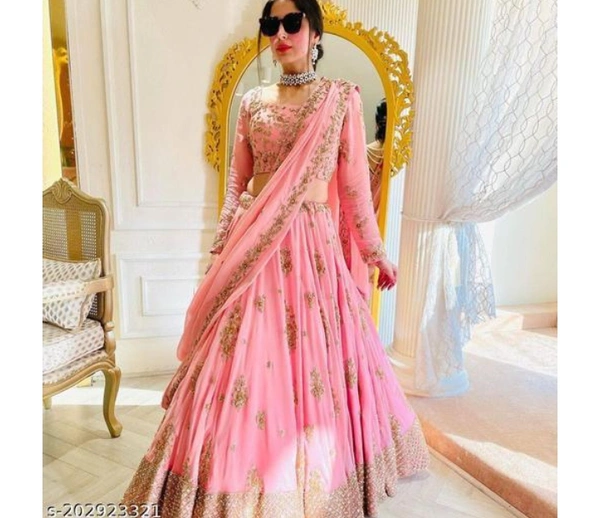 New Embroidery Lehenga - Semi Stitched
