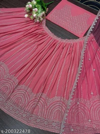 New Embroidery Lehenga - Semi-Stitched