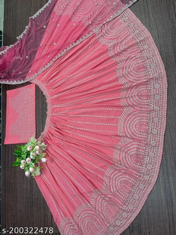 New Embroidery Lehenga - Free Size