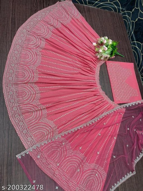 New Embroidery Lehenga - Free Size