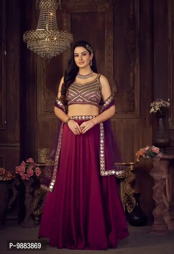 New Embroidery Lehenga - Semi Stitched