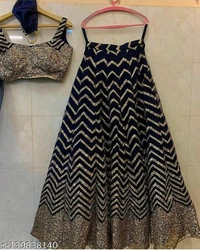 Women Lehenga Choli Set With Beautiful Design  - Free Size
