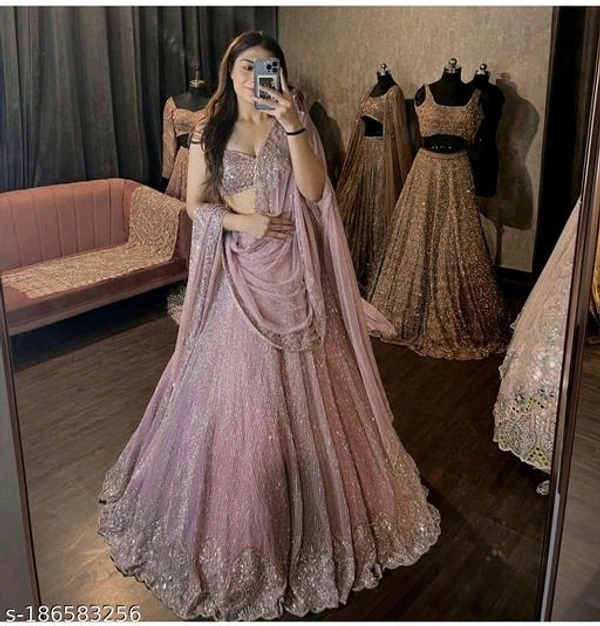 New Embroidery Lehenga - semi stitched