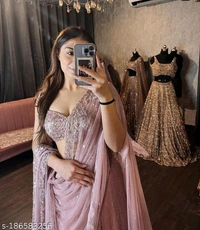 New Embroidery Lehenga - semi stitched