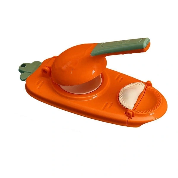 Glowick Gujiya Maker Machine, Dumpling Skin Press Mould for Gujiya Ghughra Momos Making // 2 in 1 Dumpling Maker Mould Machine, Kitchen Dumpling Making Tool with Dumpling Puri Maker (1Pcs) - Free Size