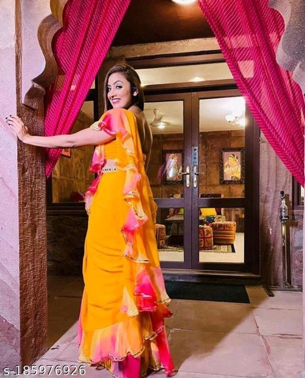New Trendy Silk Ventinm Saree  - Free Size