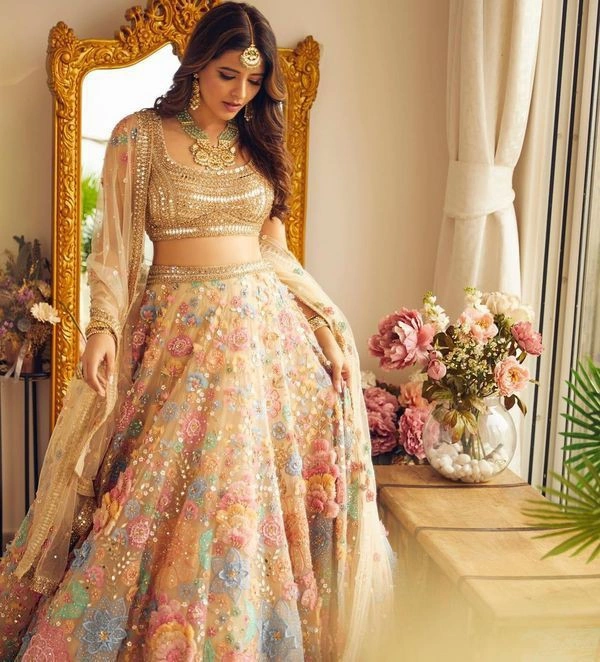 New Bridal Embroidery Lehenga  - Un Stitched