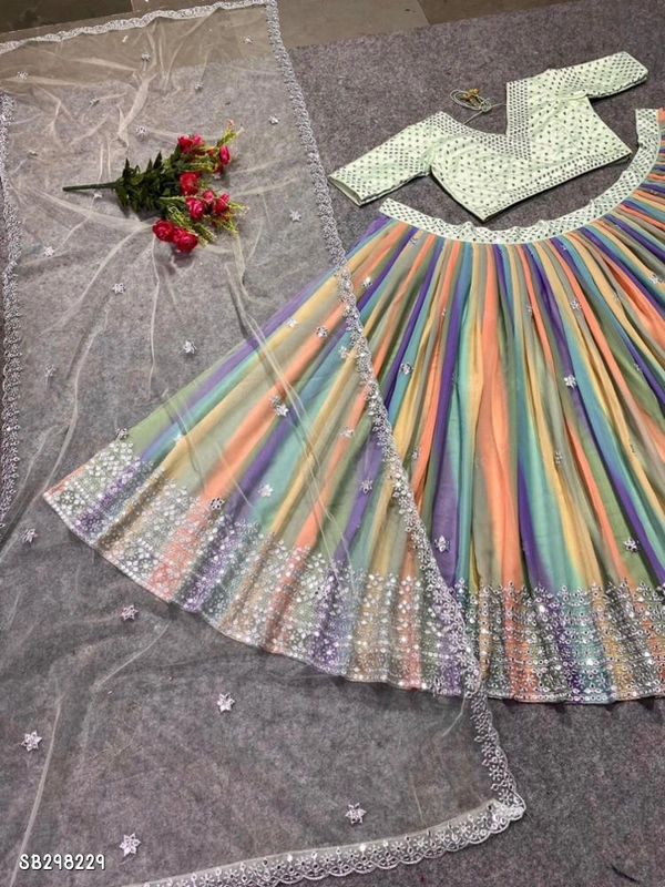 Bridal Party Wear Lehenga Choli Stitched  - Un Stitched