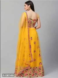 Bridal Party Wear Lehenga Choli Semi Stitched  - Un Stitched