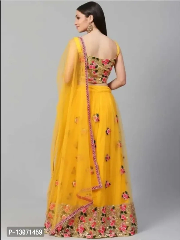 Bridal Party Wear Lehenga Choli Semi Stitched  - Un Stitched