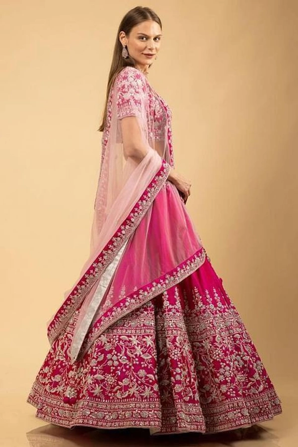 Bridal Party Wear Lehenga Choli Fully Stitched  - Free Size