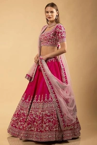 Bridal Party Wear Lehenga Choli Fully Stitched  - Semi Stitched