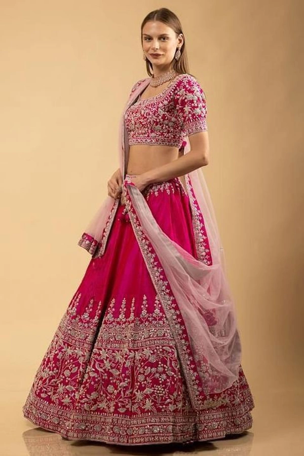 Bridal Party Wear Lehenga Choli Fully Stitched  - Semi Stitched