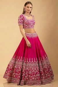 Bridal Party Wear Lehenga Choli Fully Stitched  - Un Stitched