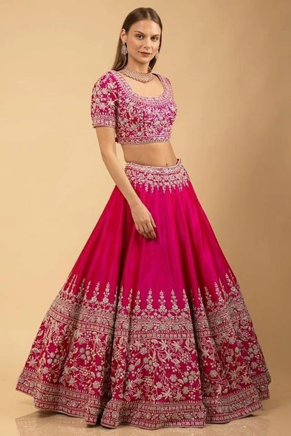 Bridal Party Wear Lehenga Choli Fully Stitched  - Un Stitched