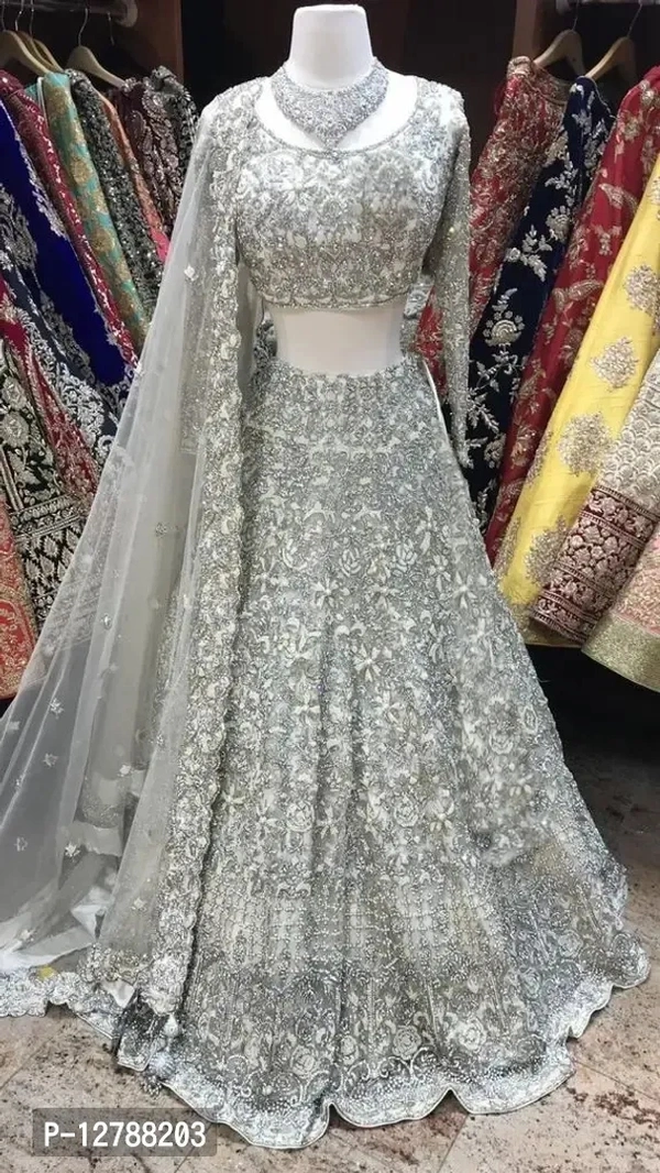 Driti Embroidered womans Lengha choli set with beautifull design  new color collection - Un Stitched