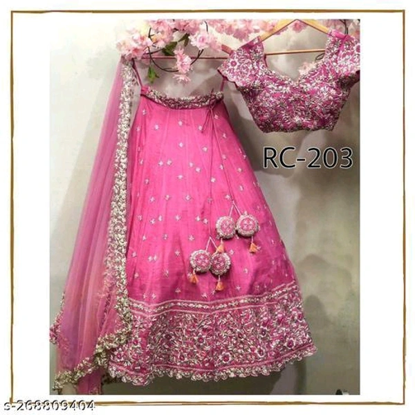 HEVY EBRIODERY WORK  STITCHED LENGHA CHOLI (RANI) - Un Stitched