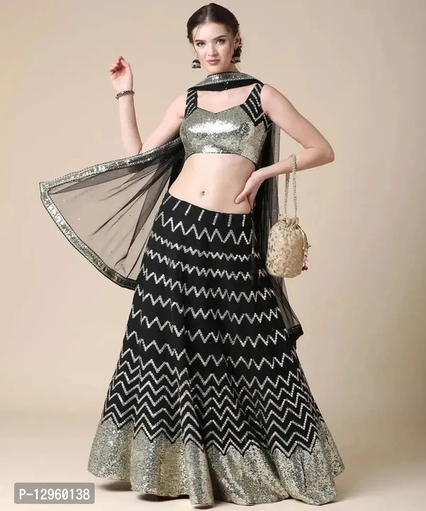 woman's Lengha choli set with beautiful design & new color collection - Free Size