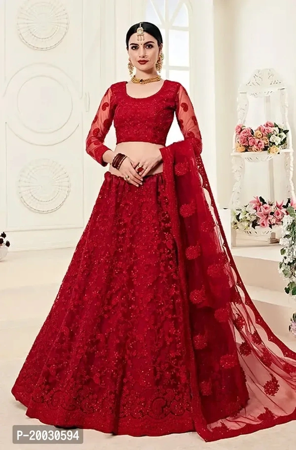 Fancy Net Lehenga Choli For Women - Free Size