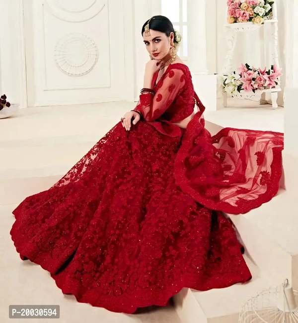 Fancy Net Lehenga Choli For Women - Un Stitched
