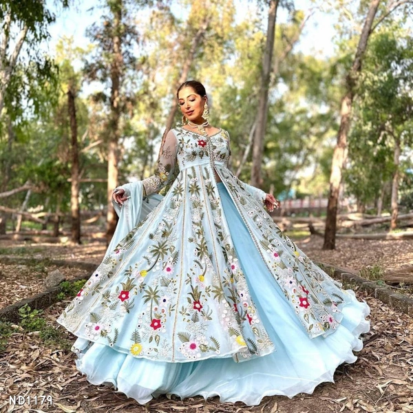Catalog Name: *Lehenga Dupatta And Gown Set* - Free Size