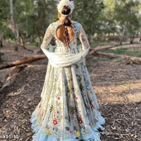 Catalog Name: *Lehenga Dupatta And Gown Set* - Free Size