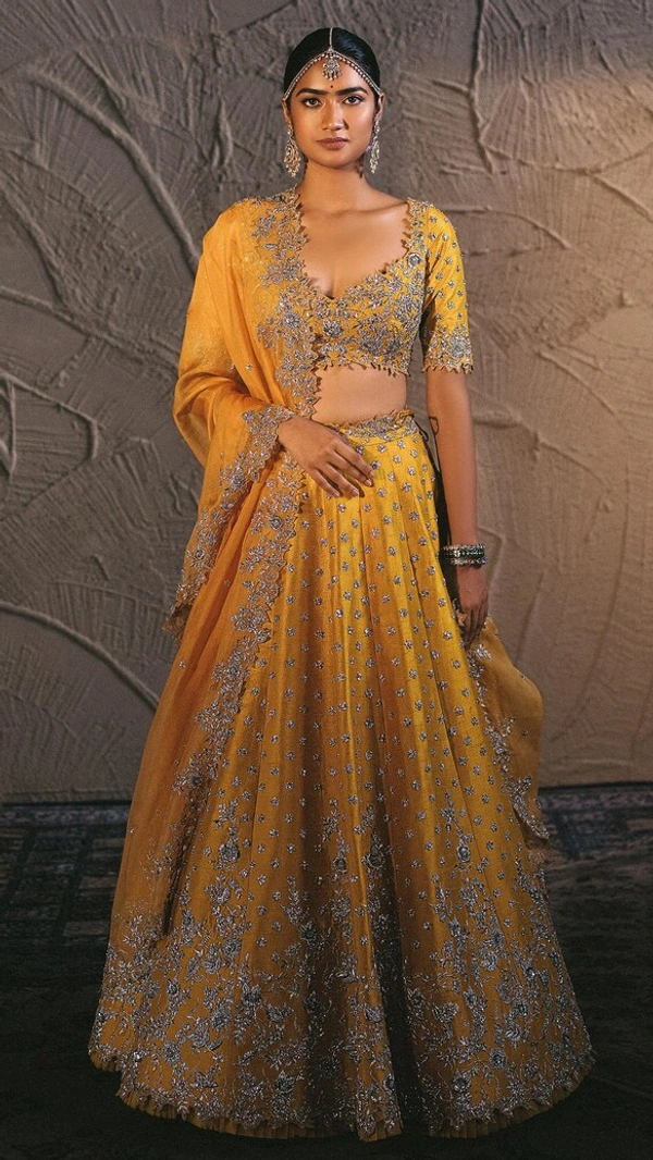 Stylish Silk Blend  Lehenga Choli Set For Women - Free Size