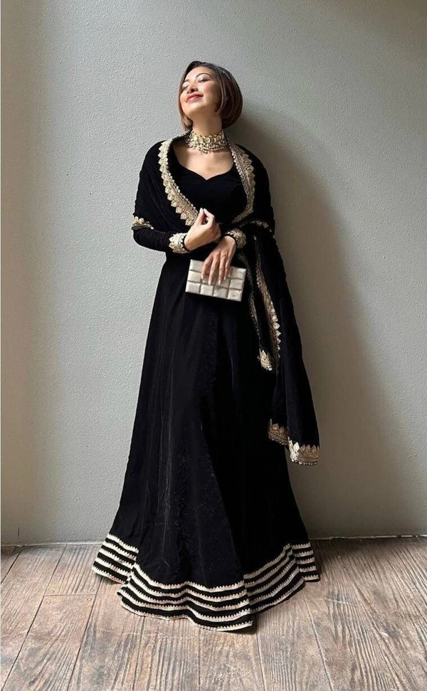 Elegant Patiyala Stitched lehenga - Semi Stitched