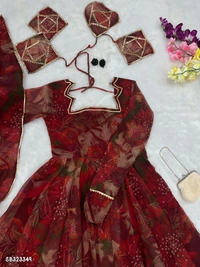 Digital Pribted Pure Georgette Silk Anarkali Gown* - XL