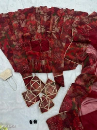 Digital Pribted Pure Georgette Silk Anarkali Gown* - XL