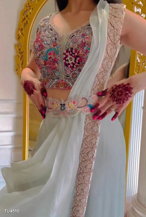  *Indo-western Sharara* - Free Size