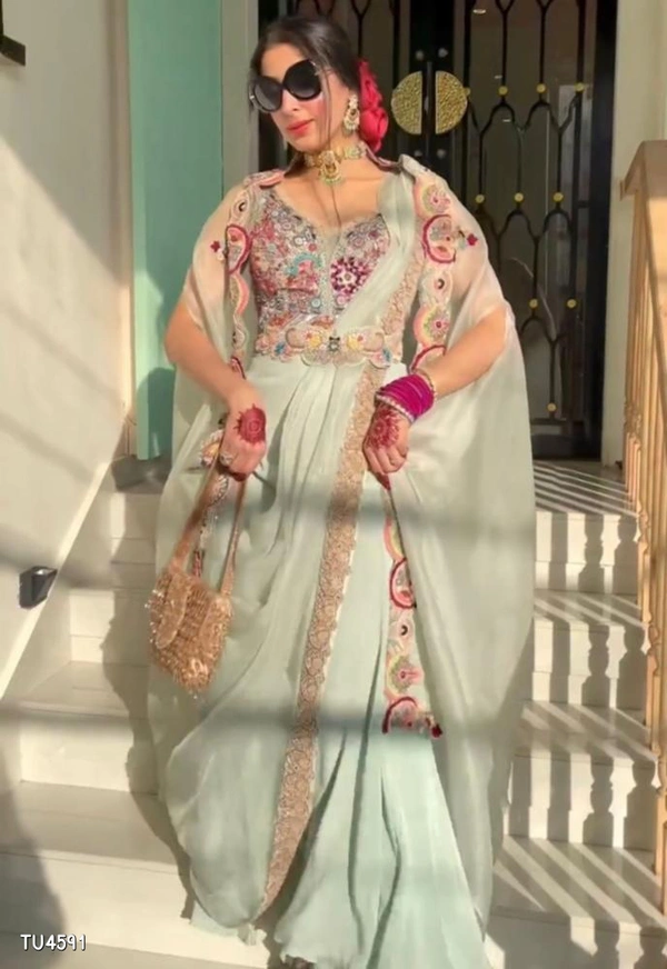  *Indo-western Sharara* - Free Size