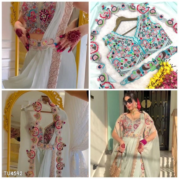  *Indo-western Sharara* - Free Size
