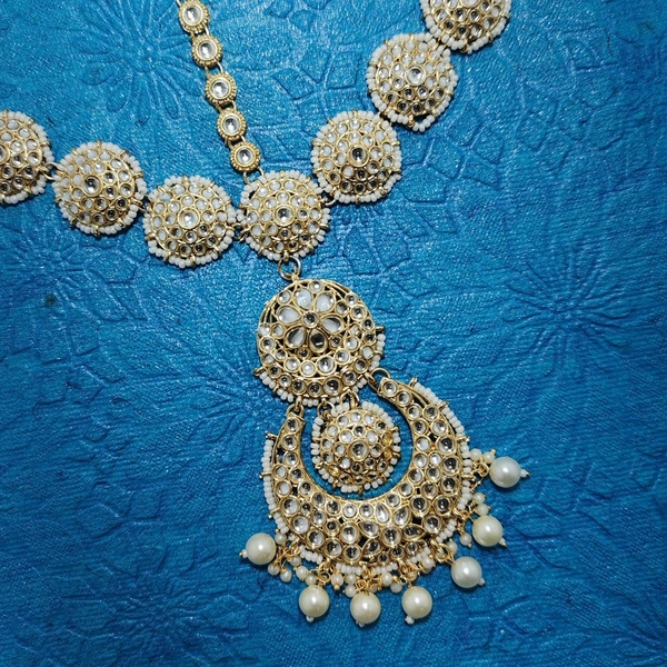 Cherry & Magpie Bridal Sheeshphool Matha Patti - Gold