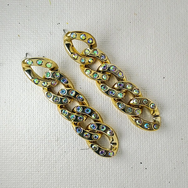 Cherry & Magpie Western Party Chain Earrings 