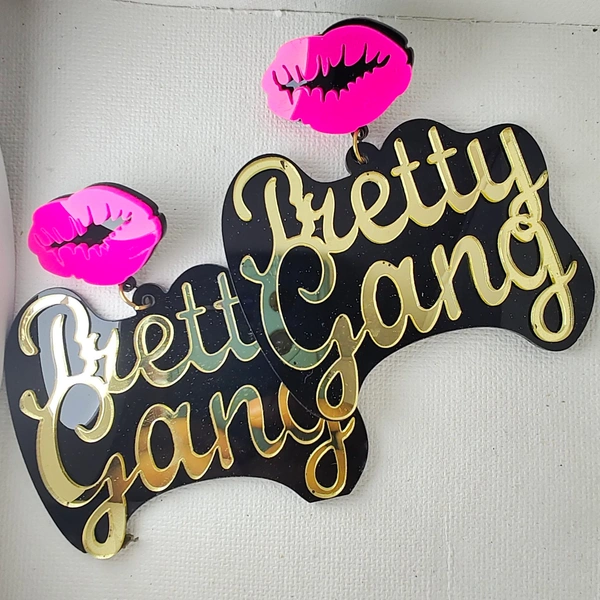 Cherry & Magpie The Bitch Western Party Earrings - Gold
