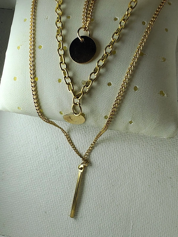 Cherry & Magpie Layered Dainty Coin Chain - Gold