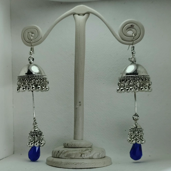 Cherry & Magpie Beautiful Dangle Styled Jhumka - Silver, Free, Fusion Indian