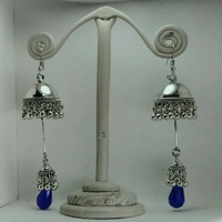Cherry & Magpie Beautiful Dangle Styled Jhumka - Silver, Free, Fusion Indian