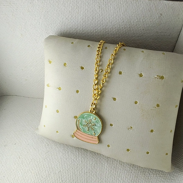 Cherry & Magpie Trendy Globe Charm  Pendant With Chain