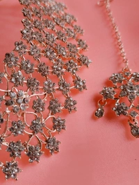 Cherry & Magpie Glamorous AD Necklace Set For The Wedding Season  - Rose Gold