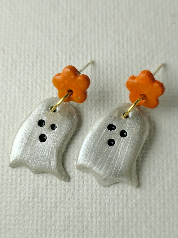 Cherry & Magpie Beautiful Handmade Halloween Earrings  - Silver