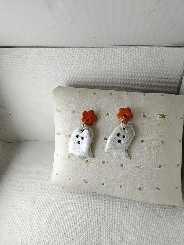Cherry & Magpie Beautiful Handmade Halloween Earrings  - Silver