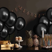 Black Metallic balloon (50pcs) - Black