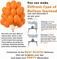 Orange Metallic Balloon (50pcs) - Orange