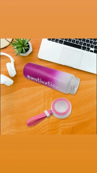 Glass Water Bottle 500ml - 350ml, Magenta / Fuchsia